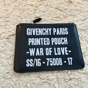Givenchy Black and White War of Love Pouch